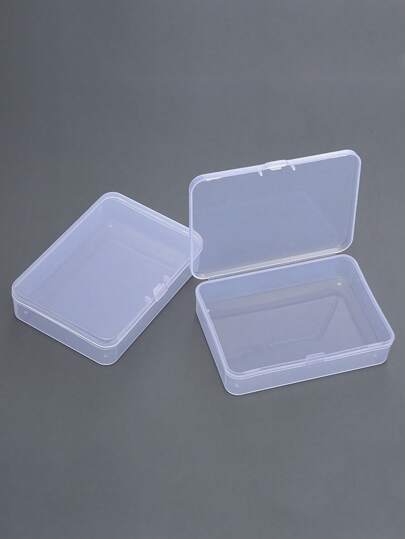 2st genomskinlig kortförvaringslåda, enkel multifunktionskorthållare för kortförvaring