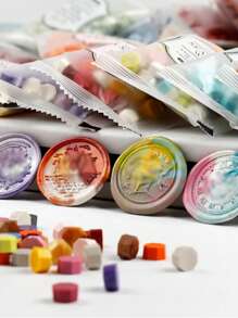 100入組/包素色蠟粒簡單多用途密封蠟用於復古郵票印章、信封、請柬 - 酒紅色 - 查看 3