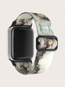 1入黑色大理石紋尼龍蘋果手錶帶 45/49/38/40/41/42/44mm，適用於Apple Watch Ultra/SE/9/8/7/6/5/4/3/2/1蘋果手錶帶 - 彩色 - 查看 2