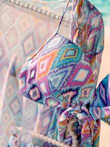 Bộ Bikini In Hoa Toàn Thân Kèm Kimono, Cho Kỳ Nghỉ Hè Ở Bãi Biển - Nhiều màu - Xem 5