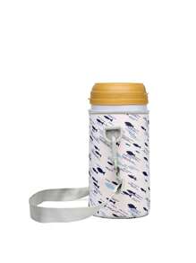 Funda protectora para botella de agua con diseño de peces, de color negro, con correa ajustable. Funda aislante para botellas, chaqueta para botellas a prueba de fugas, para líquidos calientes como té y café de uso diario - Multicolor - Ver 5
