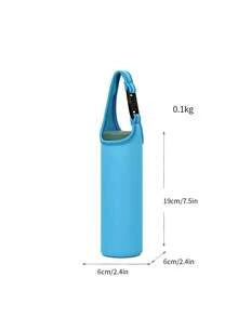 Minimalist Water Bottle Holder Release Buckle Decor Blue Water Bottle Protection Sleeve,Water Bottle Insulator Sleeve,Bottle Jackets Leak Proof, For Hot Liquids Tea Coffee Daily - Blue - View 5