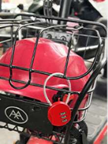 迷你3位組合旅行行李箱手提箱密碼鎖掛鎖 - 紅色 - 查看 3