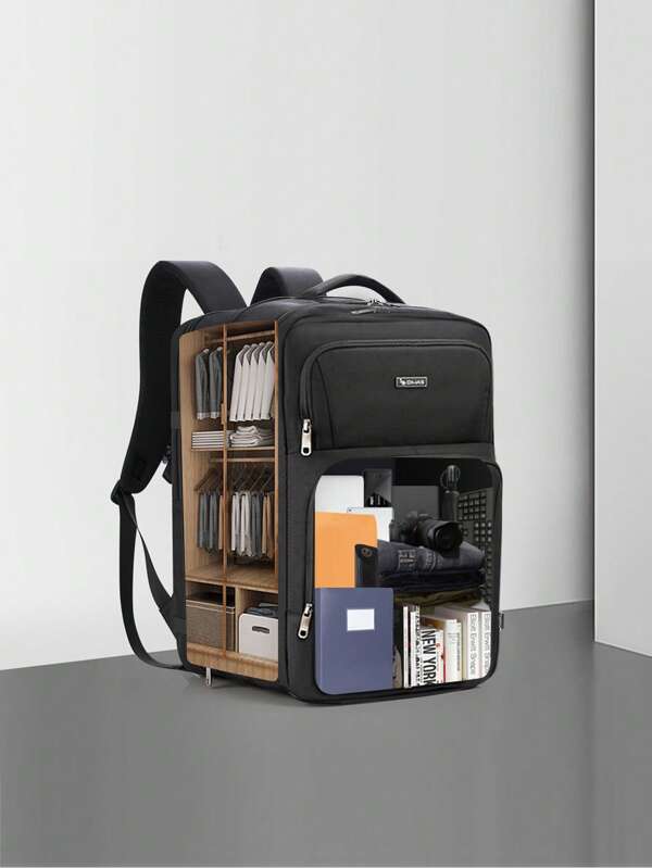 Large Capacity Expandable Laptop Backpack USB Charging Port Business