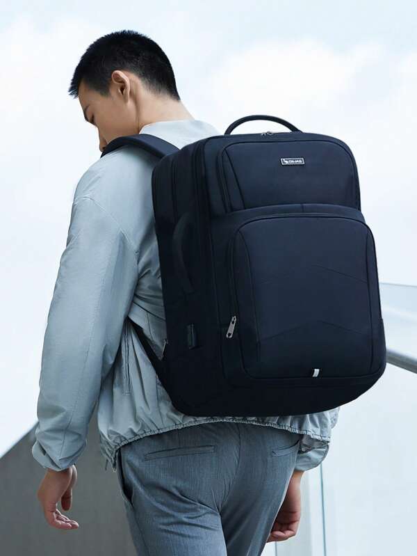 Large Capacity Expandable Laptop Backpack USB Charging Port Business