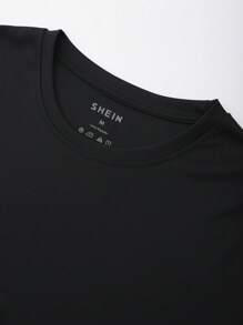 Men Slogan Graphic Tee - Black - View 4