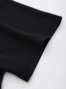 Men Slogan Graphic Tee - Black - View 6