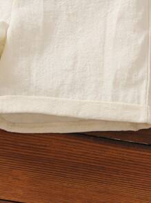 SHEIN Young Boy Casual Comfortable Loose Wide Leg Sleeveless Suspenders Pants For Cool Summer - Apricot - View 3