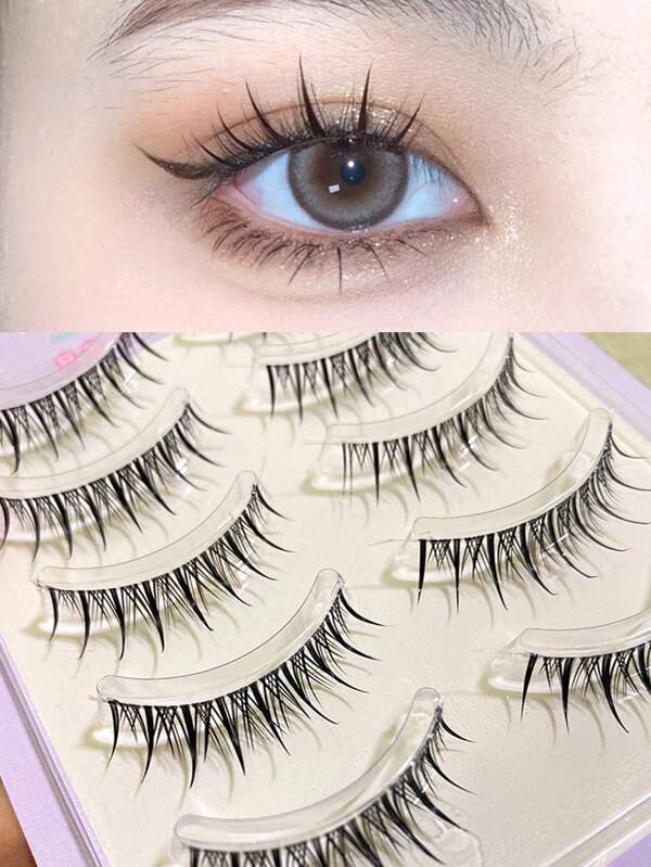 Manga Lashes, 10pcs Full Strip False Upper Eyelashes Strip Lashes,Lashes,Eyelashes,Fake Lashes