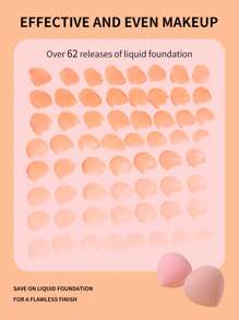 2 件干湿两用化妆海绵套装，桃形海绵粉扑，可重复使用和可清洗的化妆涂抹器，用于粉末和液体，柔软混合面部化妆工具，适合日常化妆或旅行，适合男女、化妆、便宜、房间装饰、梳妆台、旅行、卧室、化妆配件、粉扑、化妆搅拌器、粉扑、化妆海绵 - 彩色 - 查看 6