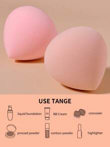 2 件干湿两用化妆海绵套装，桃形海绵粉扑，可重复使用和可清洗的化妆涂抹器，用于粉末和液体，柔软混合面部化妆工具，适合日常化妆或旅行，适合男女、化妆、便宜、房间装饰、梳妆台、旅行、卧室、化妆配件、粉扑、化妆搅拌器、粉扑、化妆海绵 - 彩色 - 查看 7