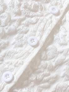 SHEIN Áo ba lỗ & áo hai dây cho bé gái mới biết đi màu trơn Giải trí - trắng - Xem 3