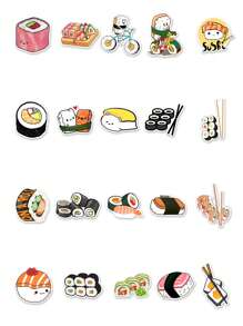 50 Cái/gói Sushi Hoa Văn Các Loại Miếng Dán Dễ Thương Đa Năng Miếng Dán Cho Thủ Công DIY, Trang Trí, Tay Tài Khoản - Nhiều màu - Xem 2