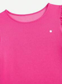 SHEIN Privé 蝴蝶袖素色連體衣