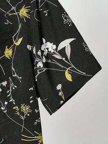 GENTILAND Hombres Camisa con estampado floral - Multicolor - Ver 4