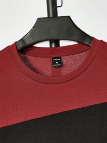 GENTILAND Men Two Tone Patch Detail Tee - Multicolor - View 4