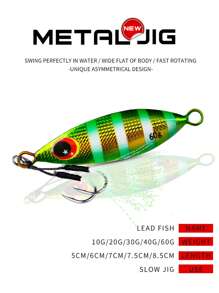 Mồi câu cá chậm bằng kim loại Inchiku - Màu xanh nhạt - Xem 5