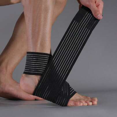 1 buc bandaj elastic pentru gleznă, suport compresiv pentru gleznă pentru ciclism, drumeții, activități sportive pentru a preveni entorsele, accesorii de sală