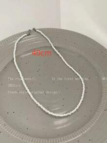 1 Pièce Élégant Collier Perlé En Fausse Perle Pour Femme Pour Cadeau