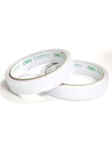 1roll Solid Color Double-sided Adhesive Tape, Simple Multi-purpose Double Sided Tape For School, Office - Multicolor - View 2