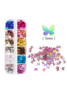 1 hộp Sequin hình con bướm - Hồng - Xem 3