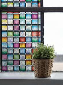 1 cuộn phim trang trí họa tiết kẻ sọc - Nhiều màu - Xem 2