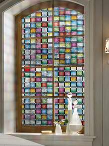 1 cuộn phim trang trí họa tiết kẻ sọc - Nhiều màu - Xem 3