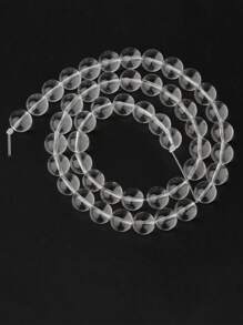 1strand Clear Smooth Round Artificial Crystal Beads In 2-8 MM For DIY Bracelet, Necklace, Earring Making