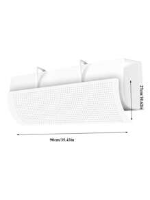 1入組素色空調防塵罩 - 白色 - 查看 3