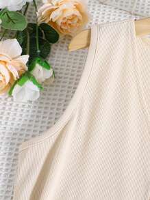 SHEIN 少女纯色吊带背心、裤子和外套 - 彩色 - 查看 4