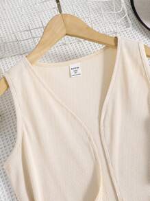 SHEIN 少女纯色吊带背心、裤子和外套 - 彩色 - 查看 5