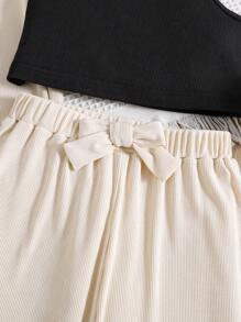 SHEIN 少女纯色吊带背心、裤子和外套 - 彩色 - 查看 7