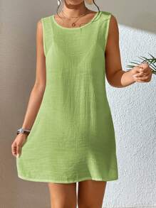 SHEIN Swim Acoperire solidă fără spate cu tiv despicat