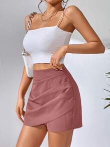 Chiquease 高腰鬱金香下擺裙裤 - 粉色 - 查看 4