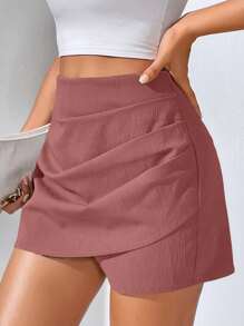 Chiquease 高腰鬱金香下擺裙裤 - 粉色 - 查看 5