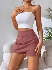 Chiquease 高腰鬱金香下擺裙裤 - 粉色 - 查看 6