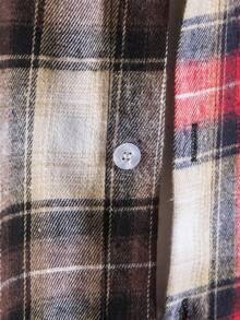 Manfinity Hypemode Men Plaid Print Drawstring Hooded Shirt Without Tee - Multicolor - View 8