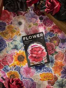 100 Piezas Pegatinas Decorativas De Collage Floral Para El Estado Anímico - Multicolor - Ver 1