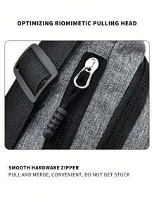 1pc Fashionable Multifunctional Waist Bag, Chest Bag, Shoulder Bag, Crossbody Bag For Casual Sports - Grey - View 5