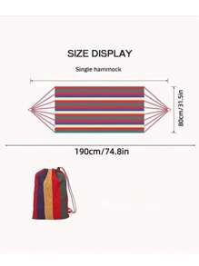 4入組吊床＆繫繩＆收納袋露營用品 - 紅色 - 查看 3