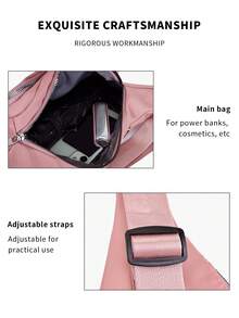 Riñonera para correr con estampado de letra - Rosa - Ver 7