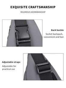 Letter Graphic Running Waist Bag - Grey - View 4