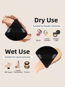Bộ bông phấn trang điểm 2 chiếc - màu đen - Xem 4