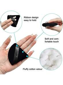 Bộ bông phấn trang điểm 2 chiếc - màu đen - Xem 6