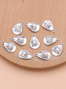 10入組/套帽DIY吊墜 - 銀色 - 查看 3