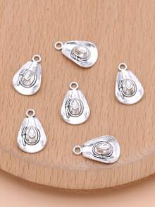 10入組/套帽DIY吊墜 - 銀色 - 查看 5