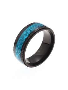 Men Gear Pattern Ring For Daily Decoration For A Stylish Look - Black - View 2