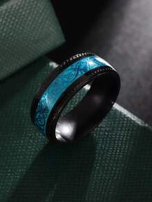 Men Gear Pattern Ring For Daily Decoration For A Stylish Look - Black - View 3