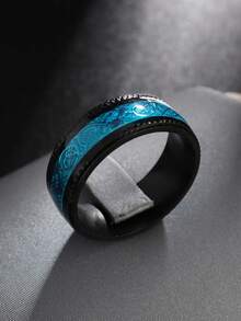 Men Gear Pattern Ring For Daily Decoration For A Stylish Look - Black - View 4