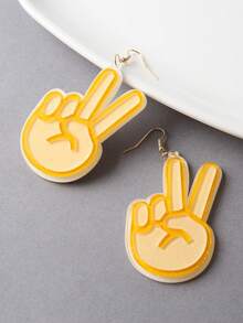 Bông tai thả cử chỉ - Nhiều màu - Xem 3